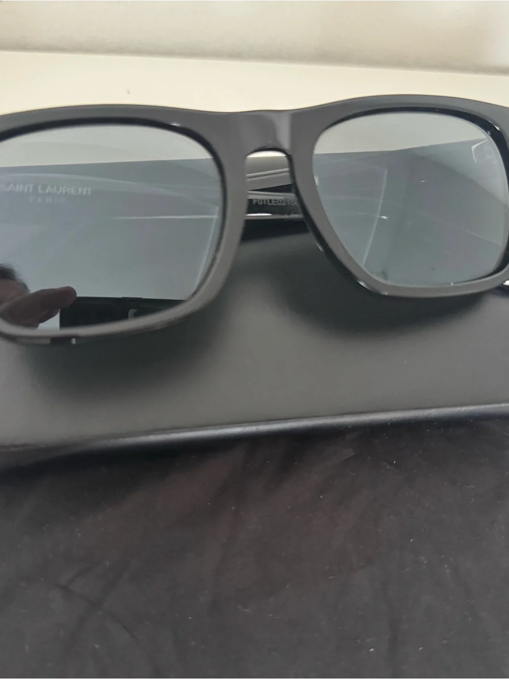 Saint Laurent Black Rectangular Sunglasses